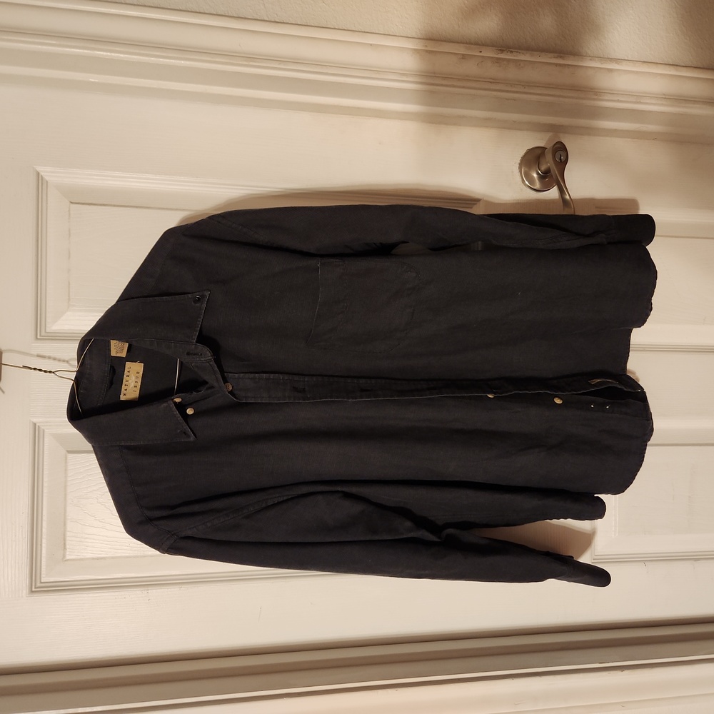 Black Mens Button-down Shirt